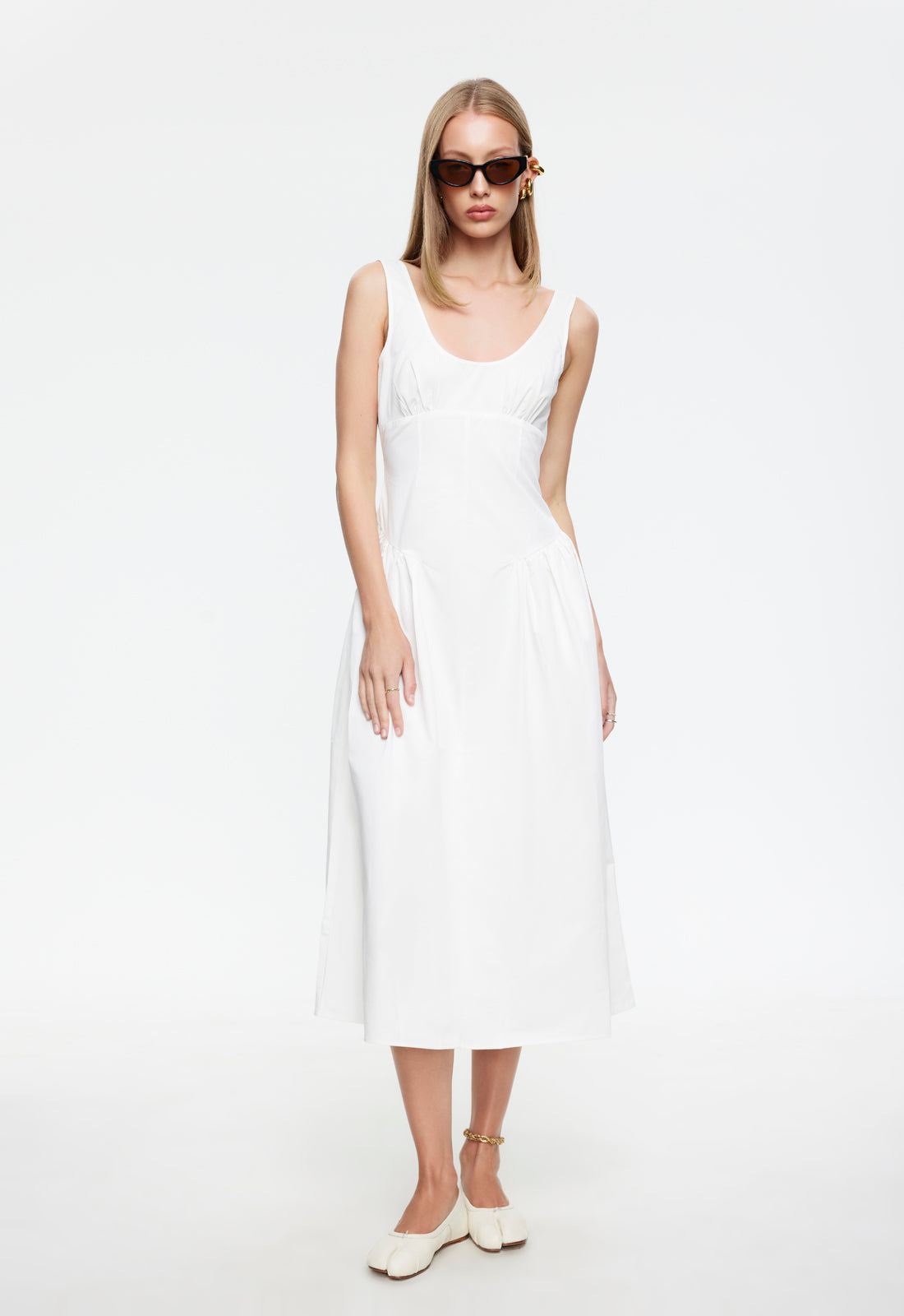 du cap maxi dress in porcelain lioness LUNA ROSA MAXI DRESS