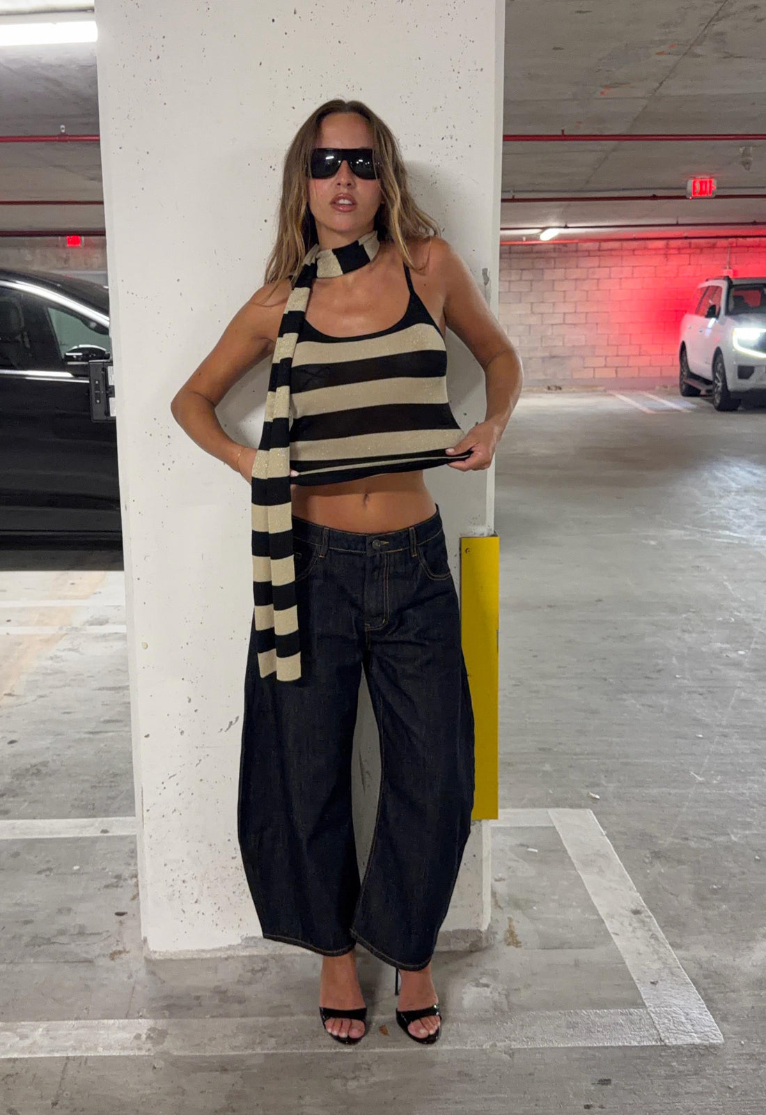 DOLCE TANK TOP - SAND STRIPE