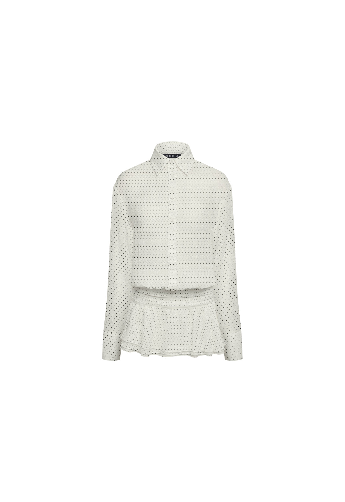 GIRLS GIRLS GIRLS MINI DRESS - PORCELAIN POLKA