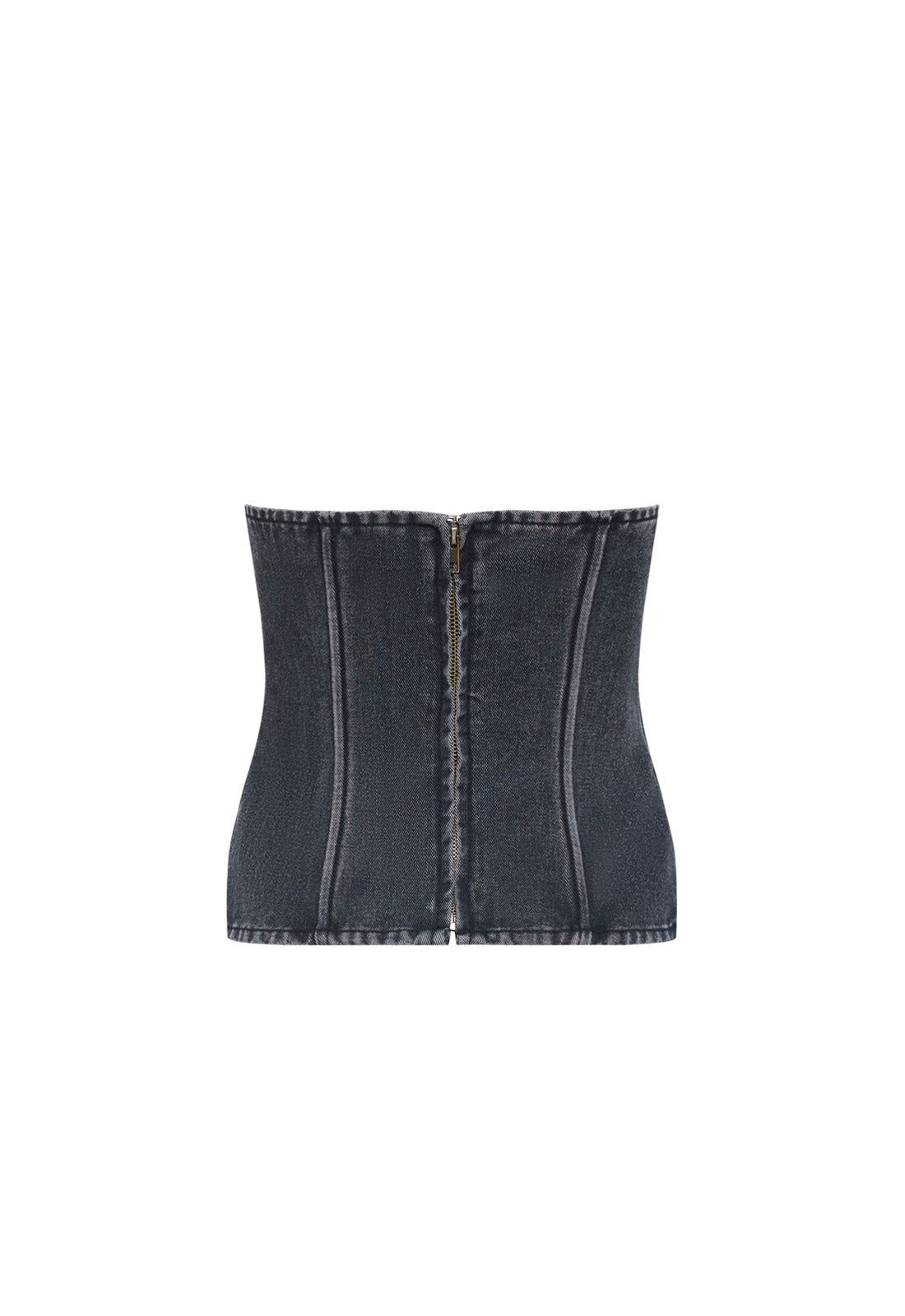 SWEETNESS STRAPLESS TOP - WASHED ONYX