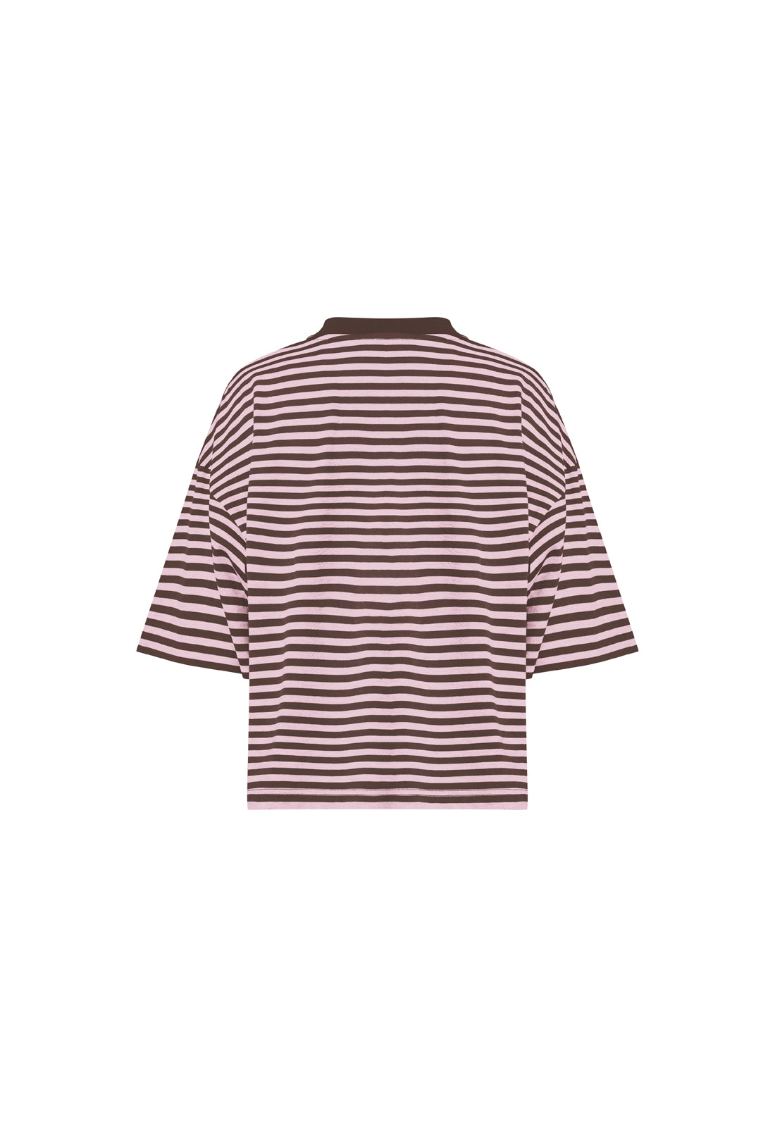 BLOOM SHORT SLEEVE - CHOCOLATE BLUSH STRIPE