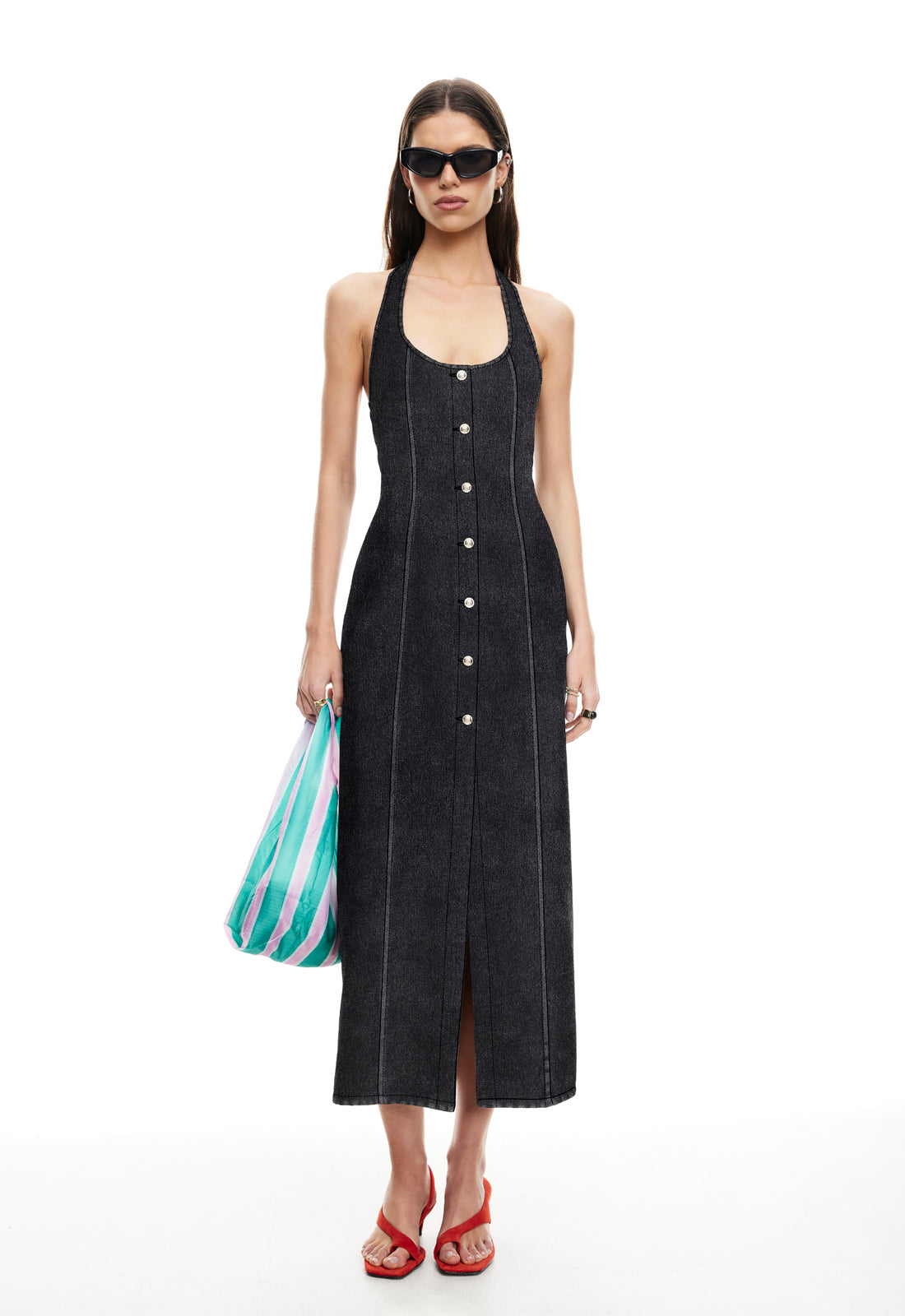 KENNY MAXI DRESS - WASHED ONYX