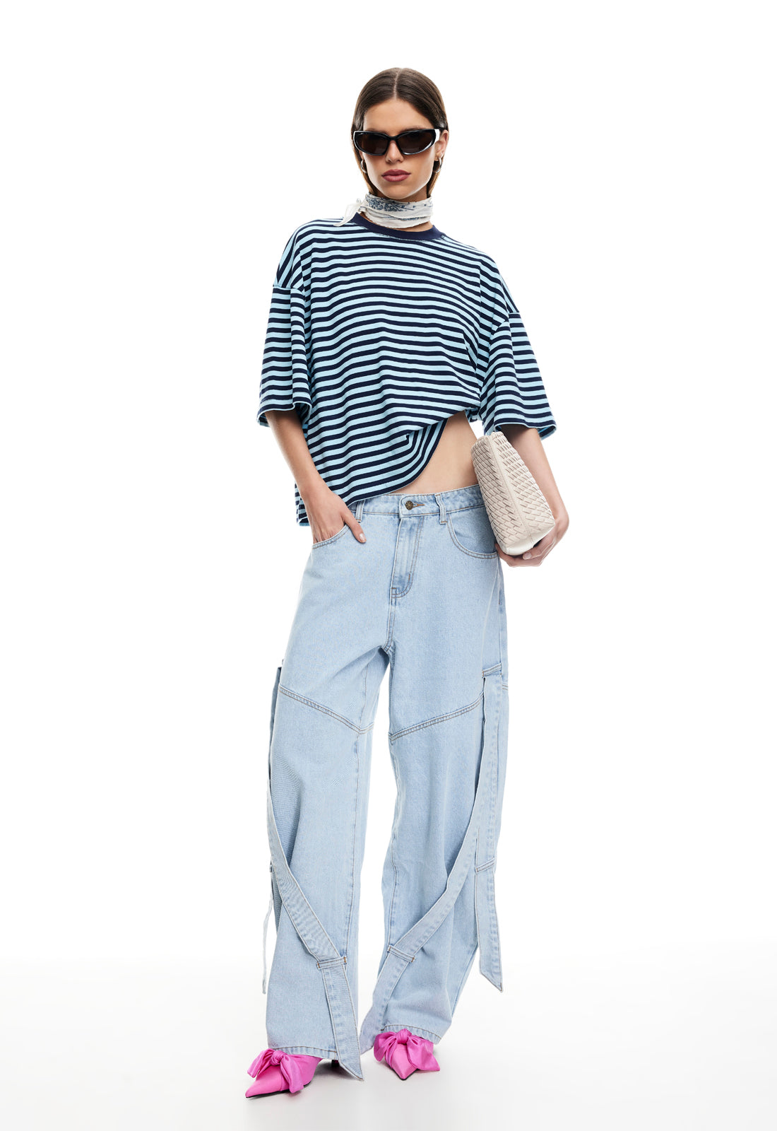 BLOOM SHORT SLEEVE - NAVY SEA STRIPE