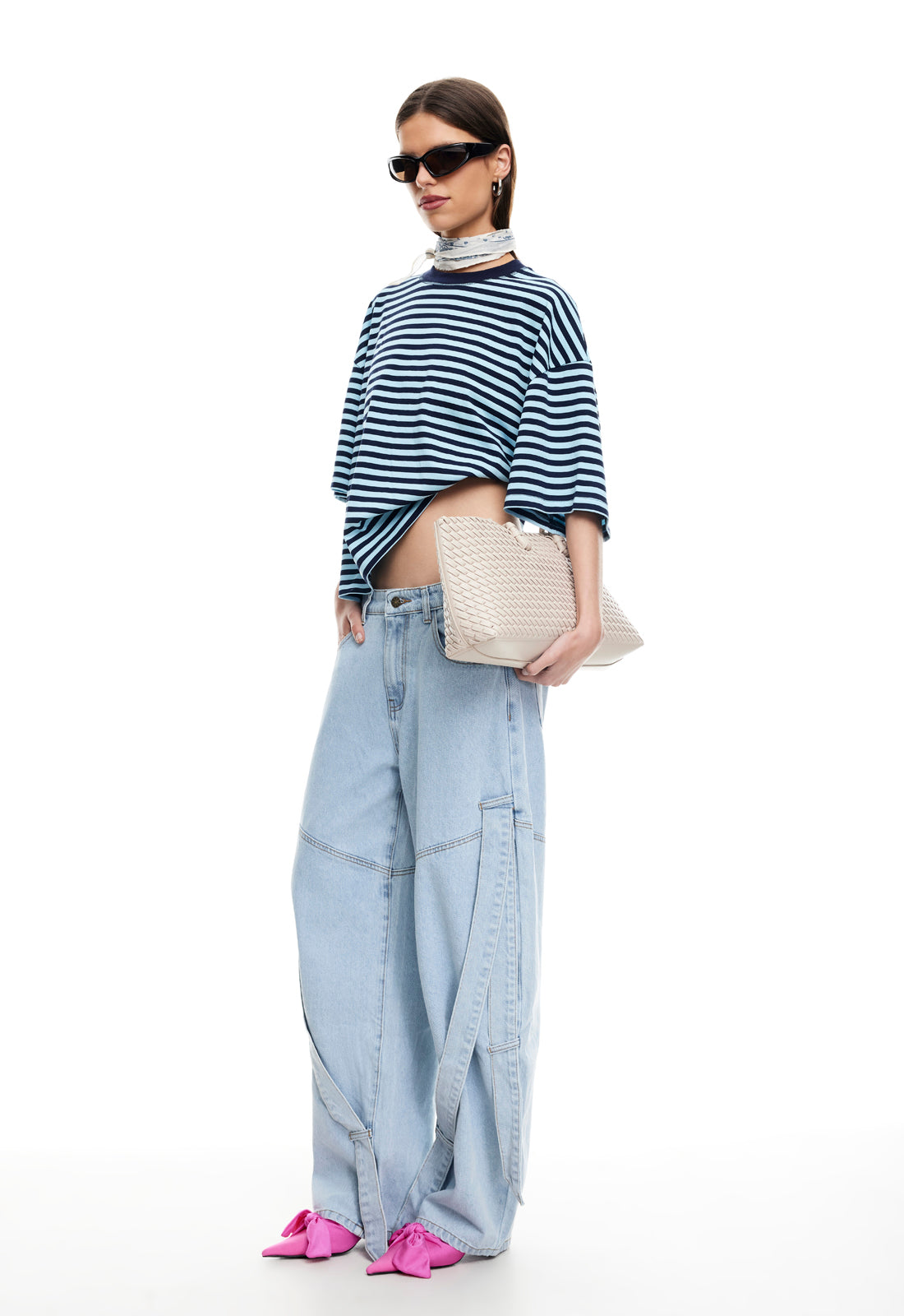 BLOOM SHORT SLEEVE - NAVY SEA STRIPE