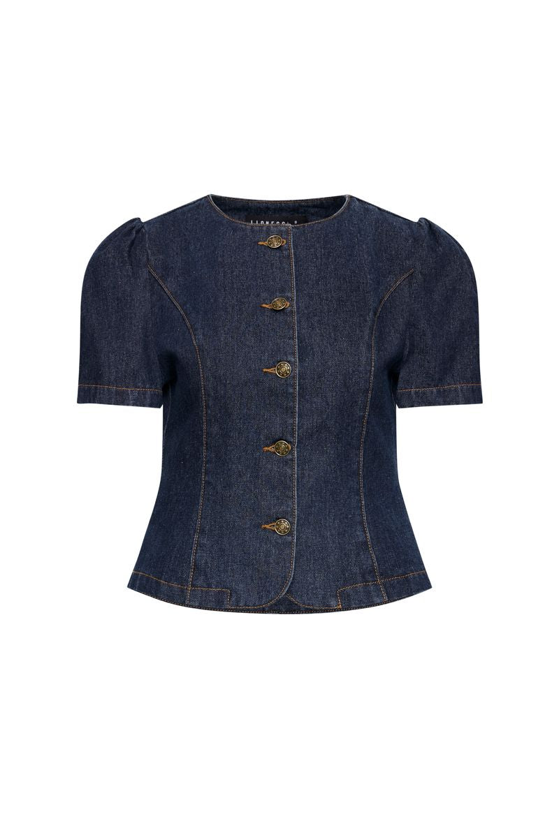 FEMME BLOUSE - DARK DENIM