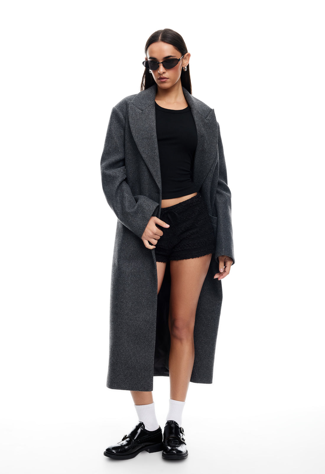 OLSEN COAT - GREY MARLE