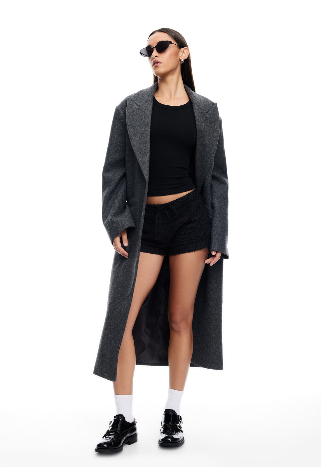 OLSEN COAT - GREY MARLE
