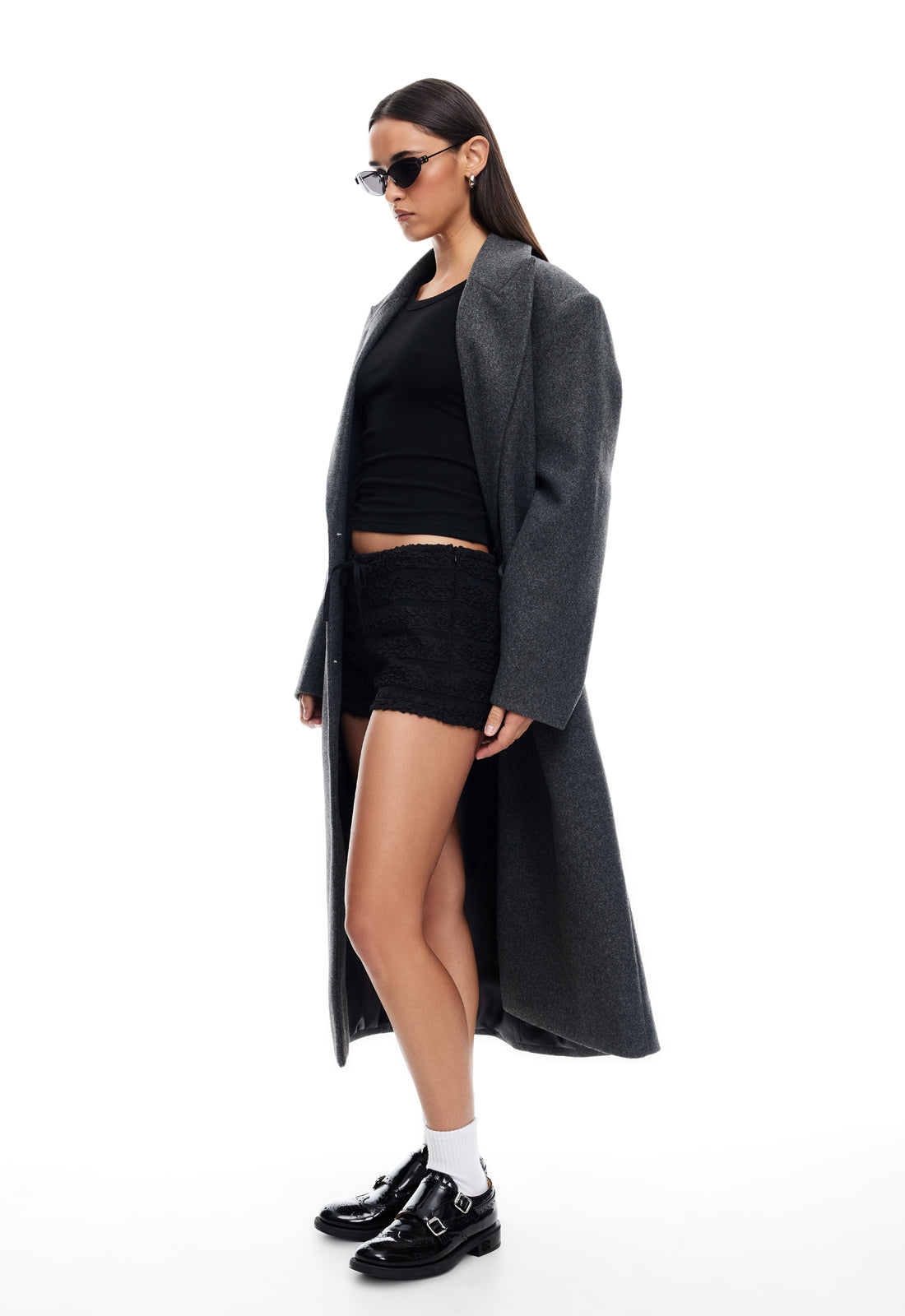 OLSEN COAT - GREY MARLE