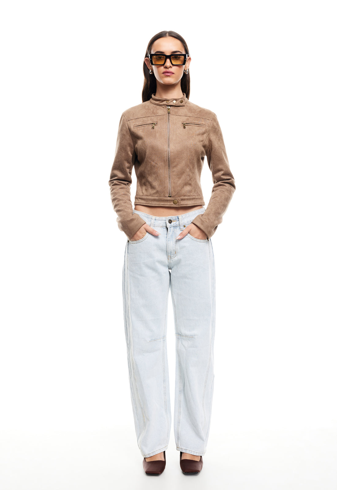 BELLA MOTO JACKET - COFFEE