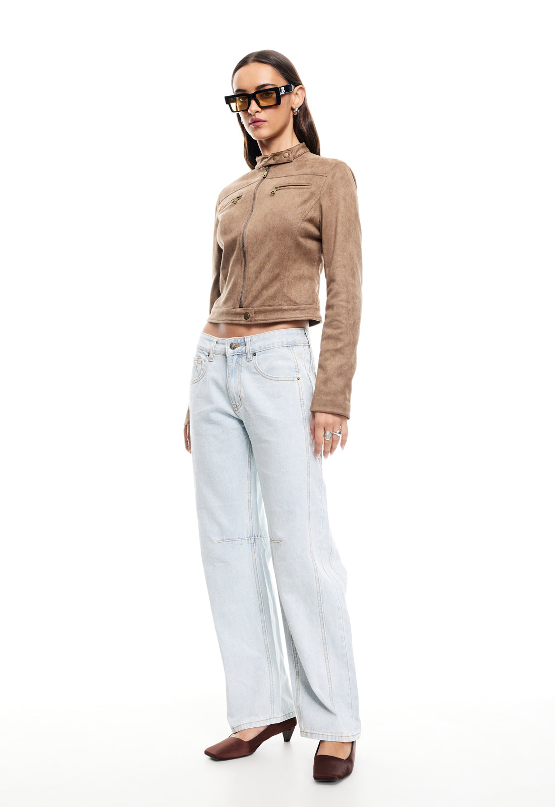 BELLA MOTO JACKET - COFFEE