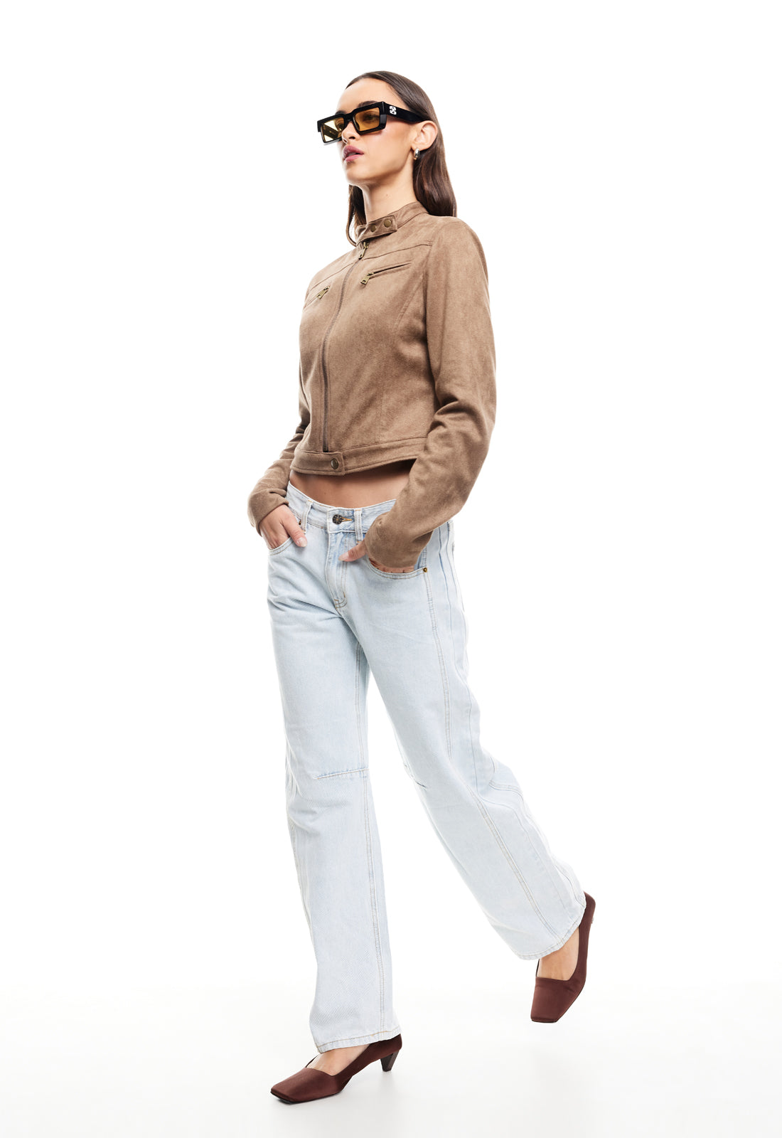 BELLA MOTO JACKET - COFFEE