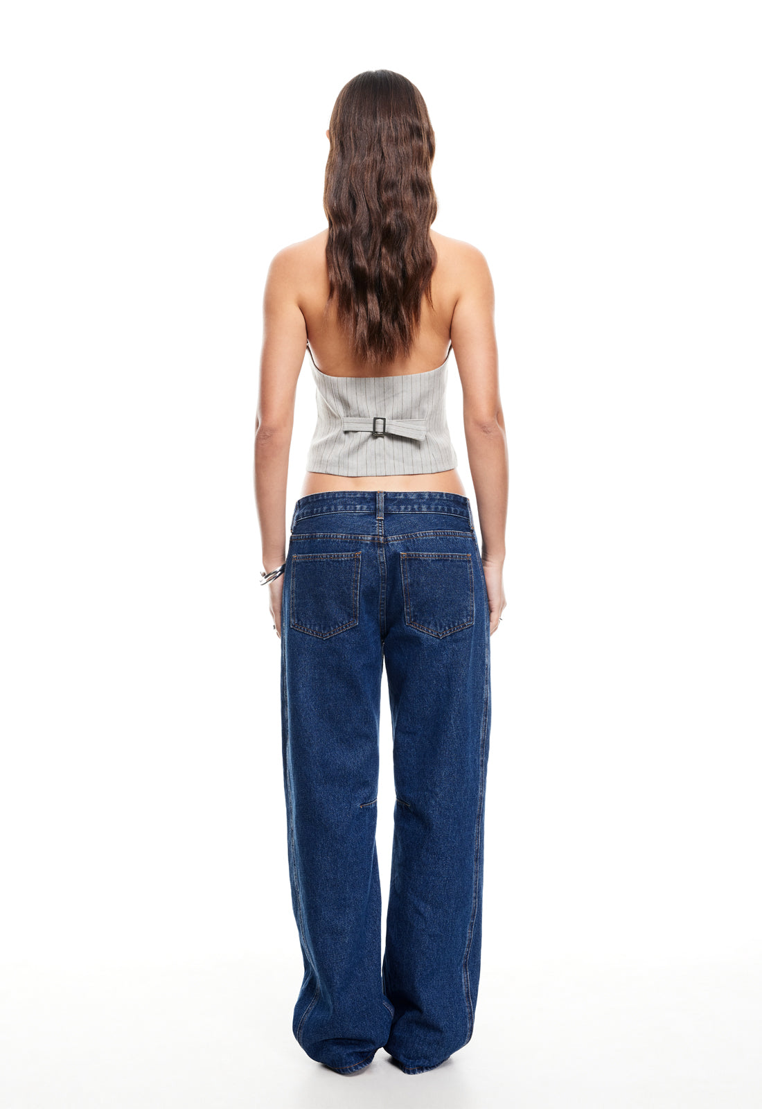 RENEWAL HALTER TOP - ASH STRIPE
