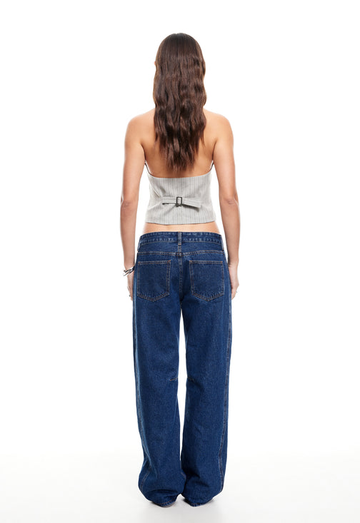 RENEWAL HALTER TOP - ASH STRIPE