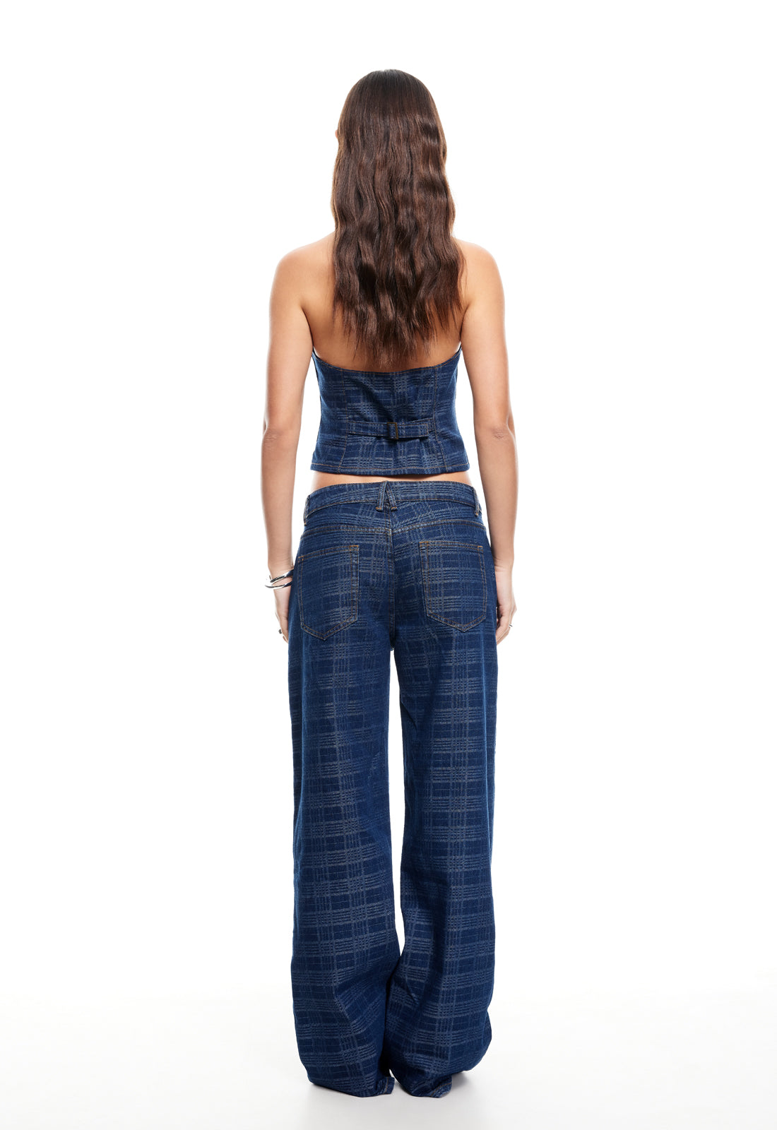 TOP MODEL JEAN - INDIGO PLAID