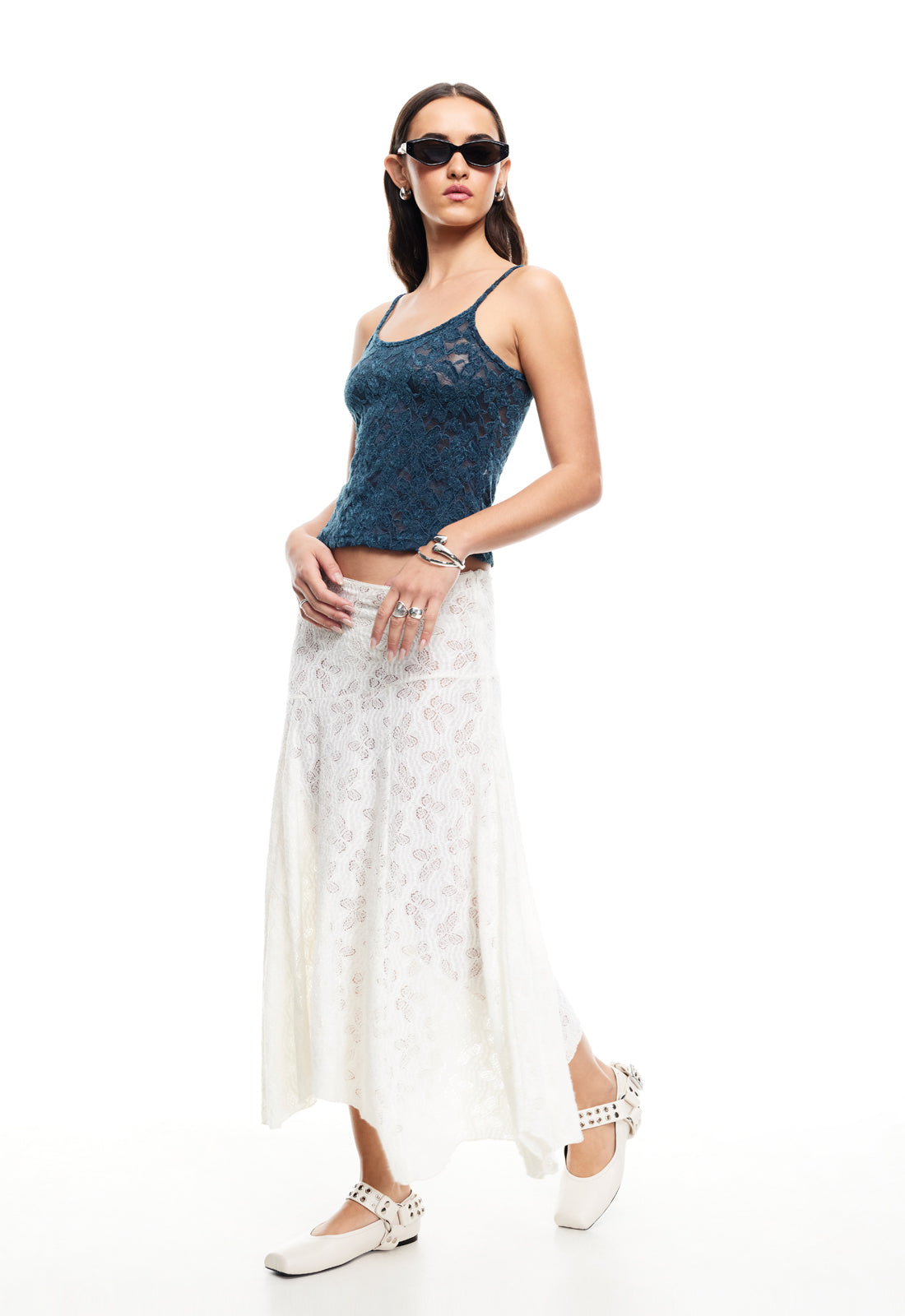 TIDAL MIDI SKIRT - FOAM