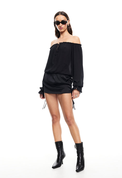 SEVIGNY MINI DRESS  - ONYX