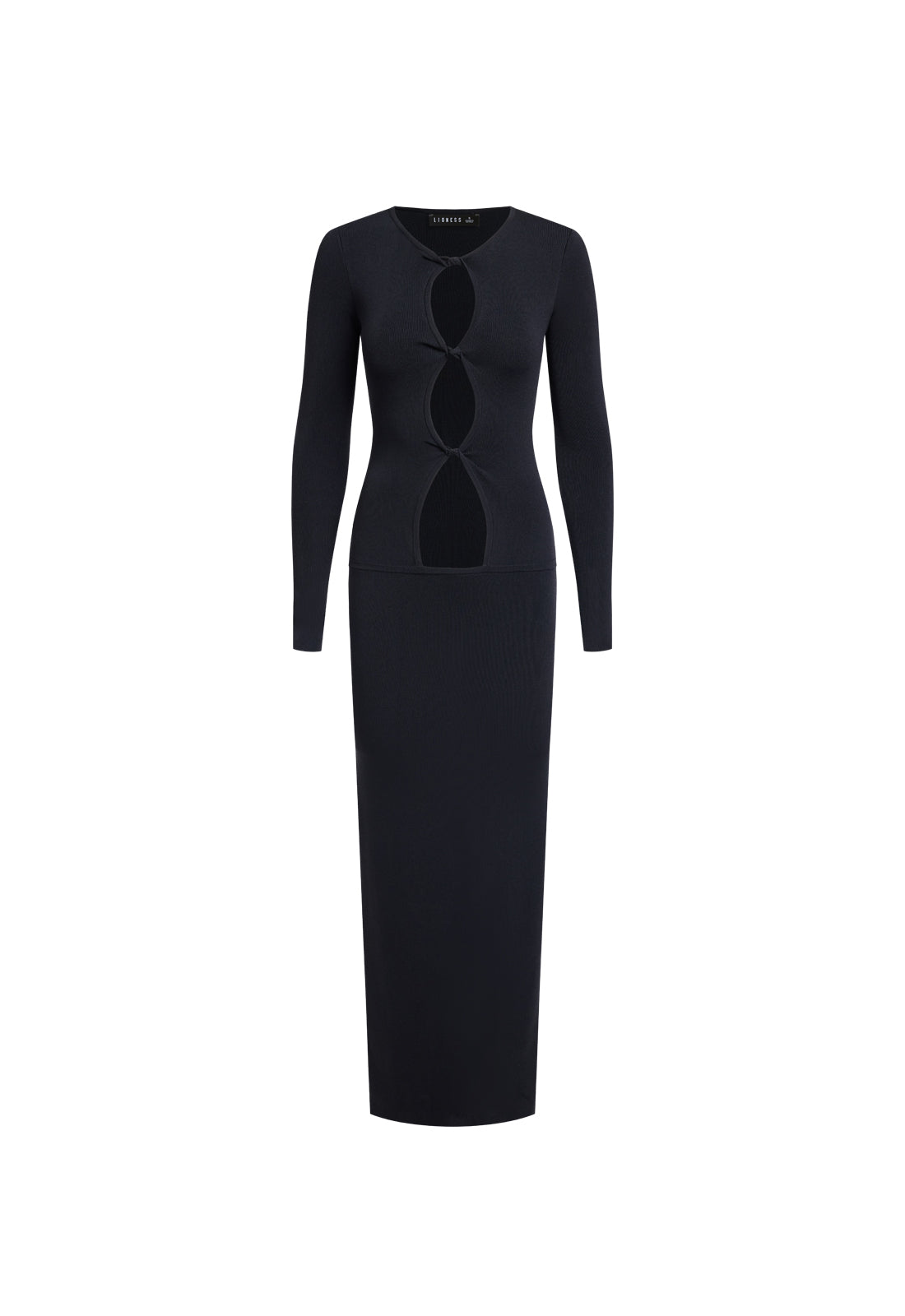 HOMECOMING LONG SLEEVE MAXI DRESS - ONYX