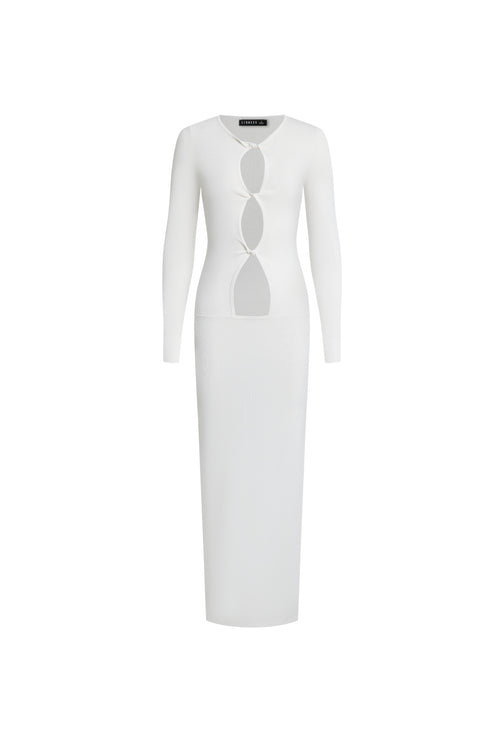 HOMECOMING LONG SLEEVE MAXI DRESS - IVORY