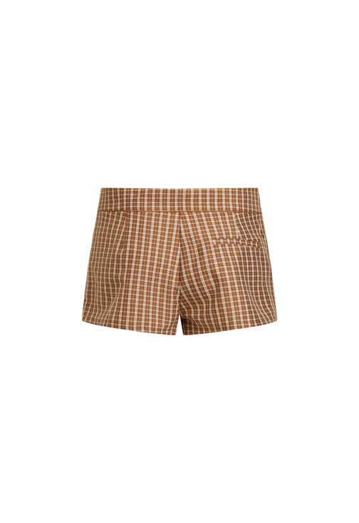 UNTAMED SHORT - CHOCOLATE CHECK