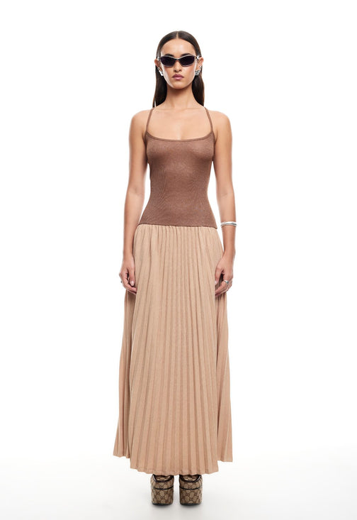 RENAISSANCE MAXI DRESS - CHOCOLATE