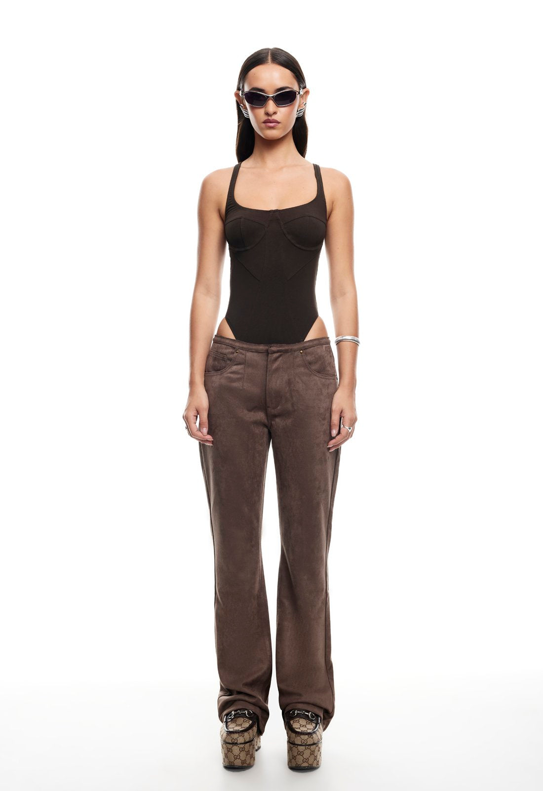 JE TAIME BODYSUIT - CHOCOLATE