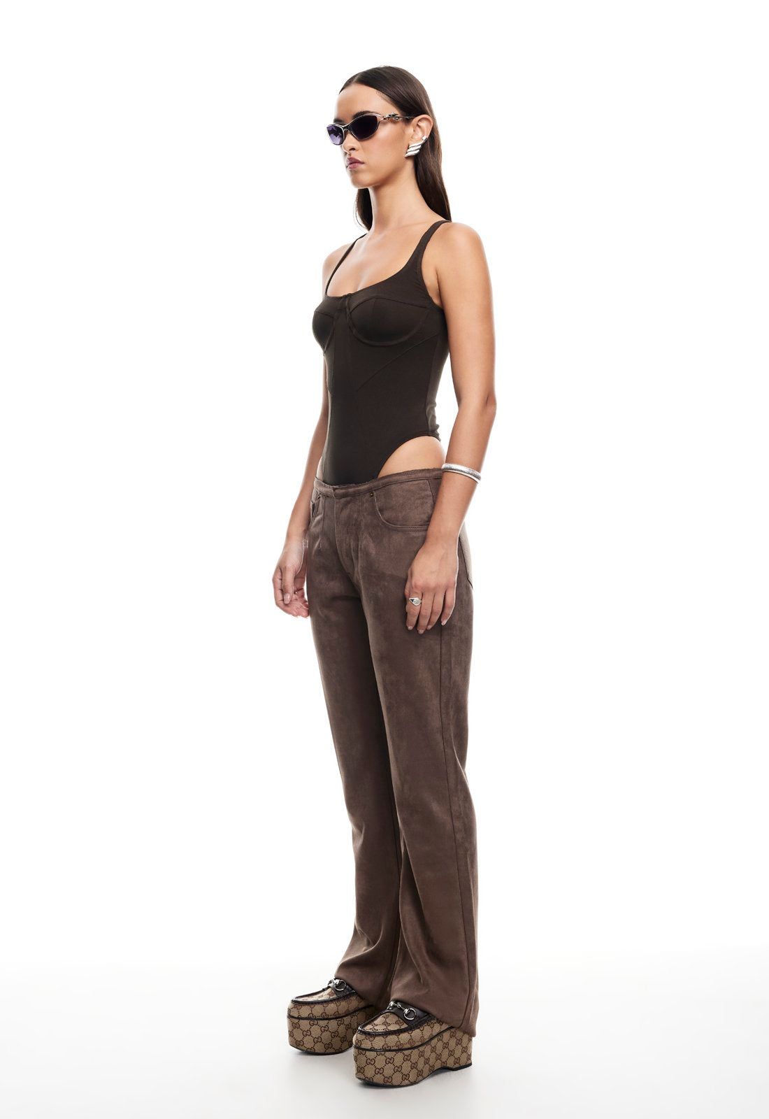 JE TAIME BODYSUIT - CHOCOLATE