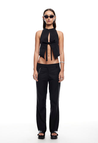 BUTTERFLY TIE TOP ONYX + BESSETTE PANT ONYX