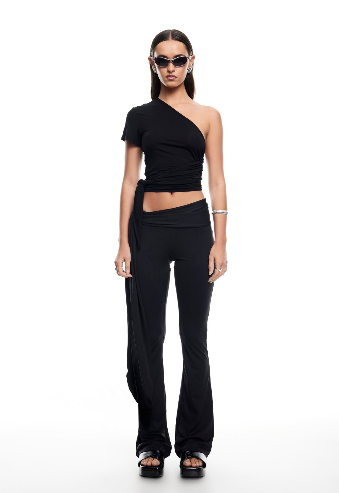 COCOON WRAP TOP - ONYX