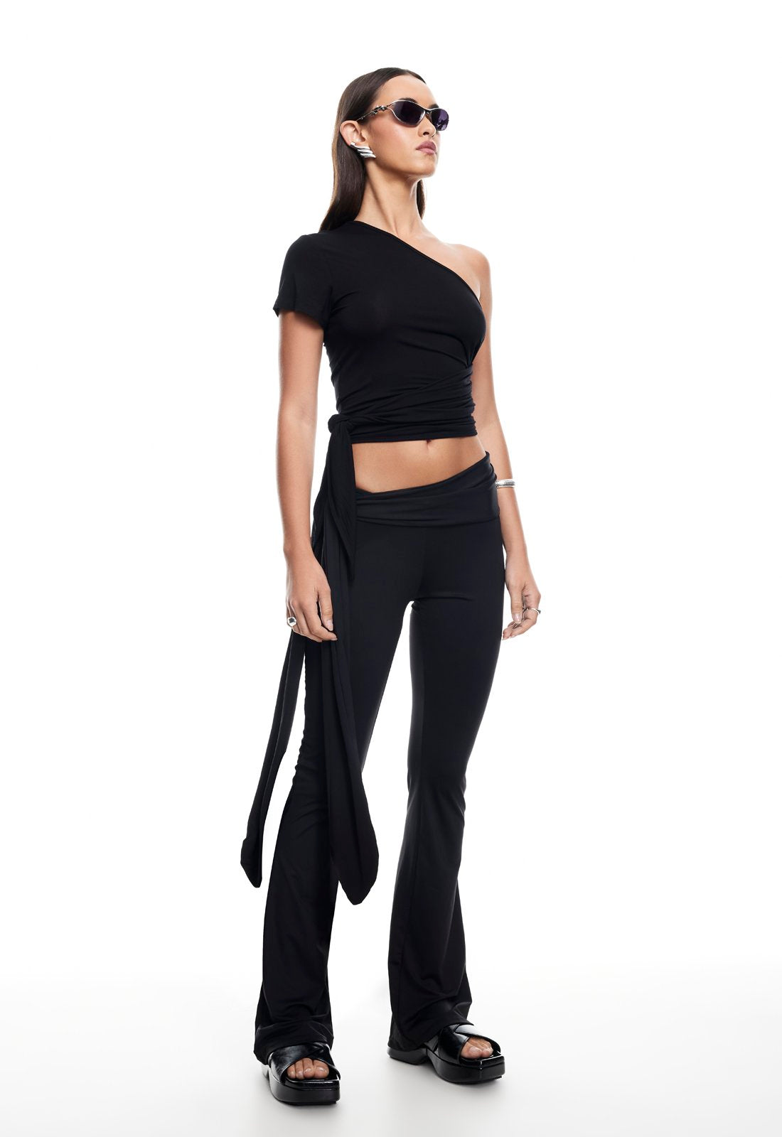 COCOON WRAP TOP - ONYX
