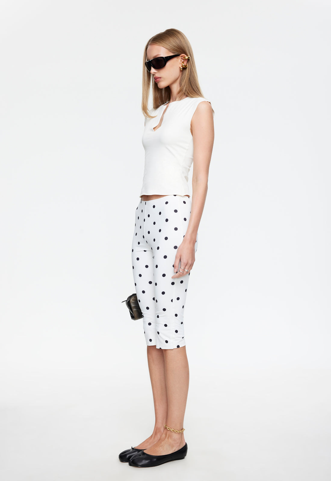 STARLET CAPRI - CREAM POLKA