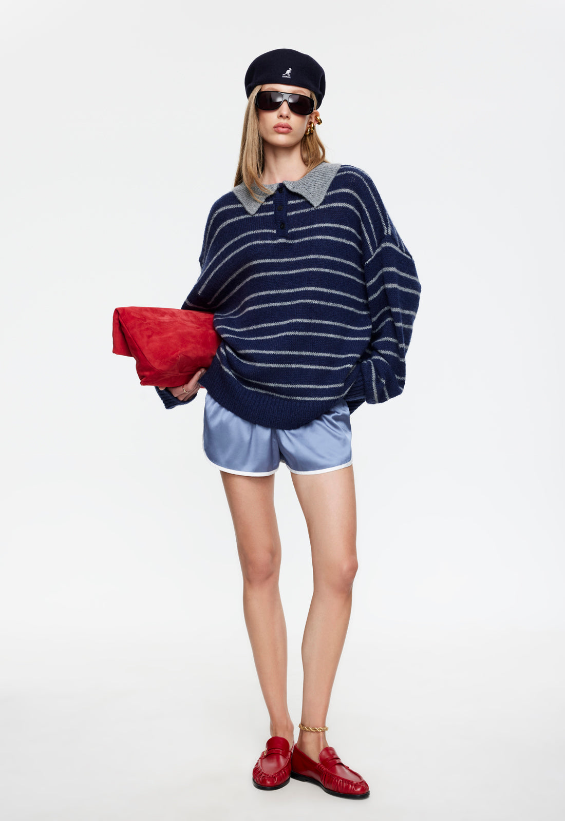 HONEY MINI SHORTS  - SLATE BLUE