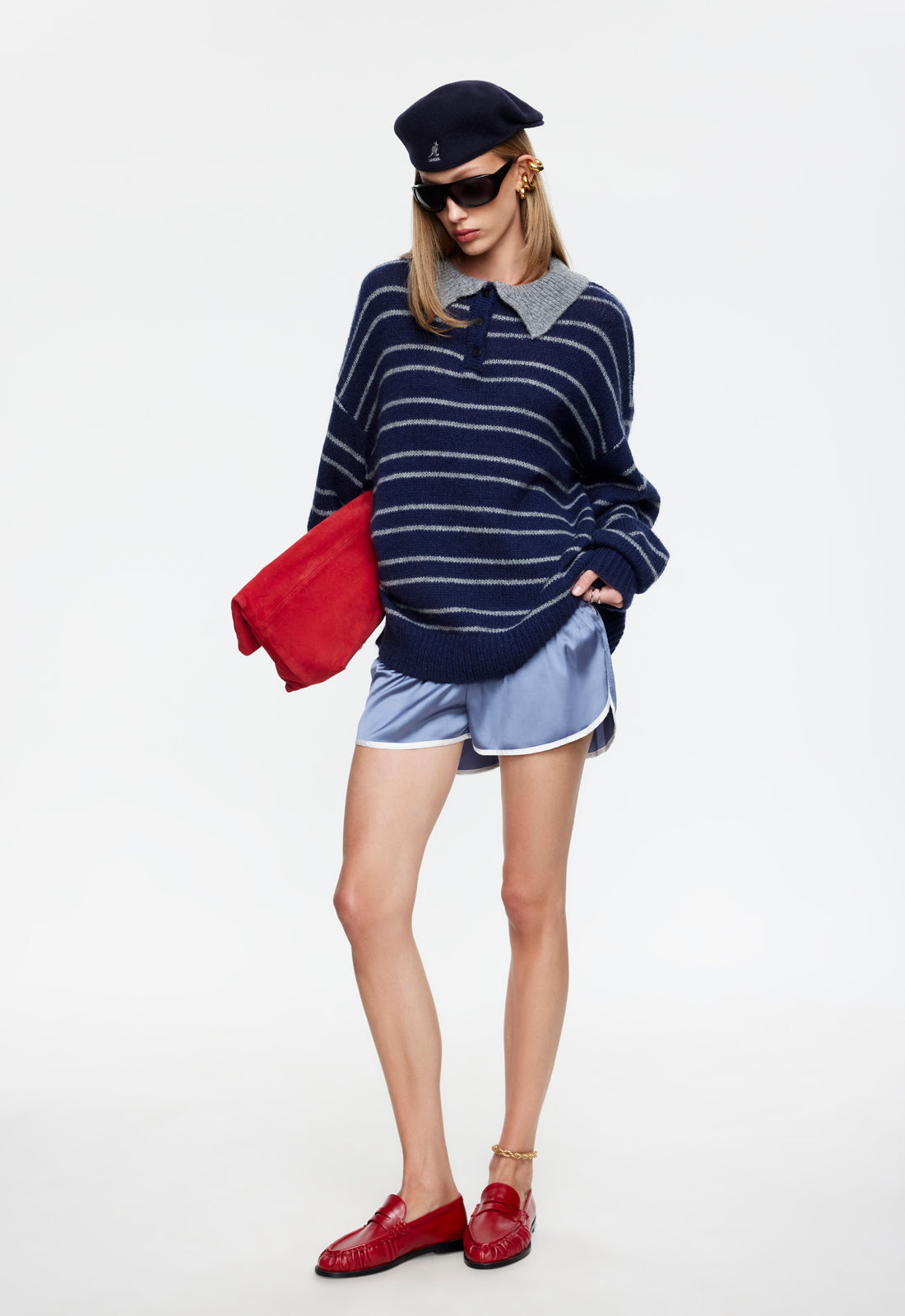 HONEY MINI SHORTS  - SLATE BLUE