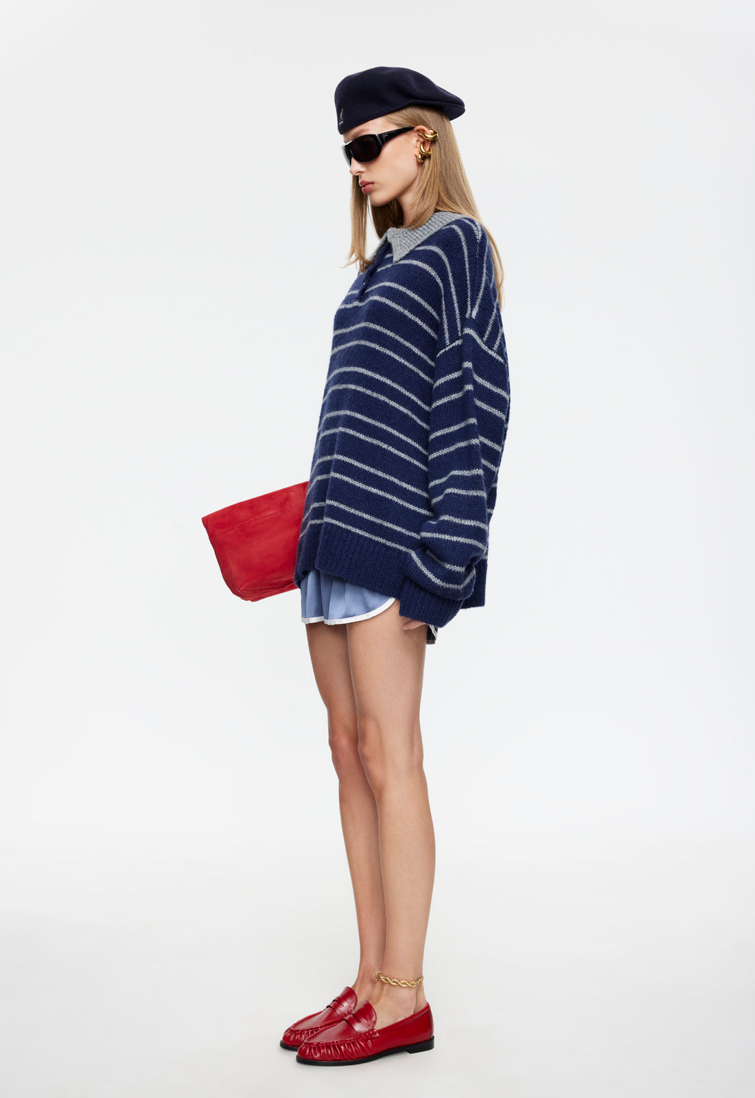 HONEY MINI SHORTS  - SLATE BLUE