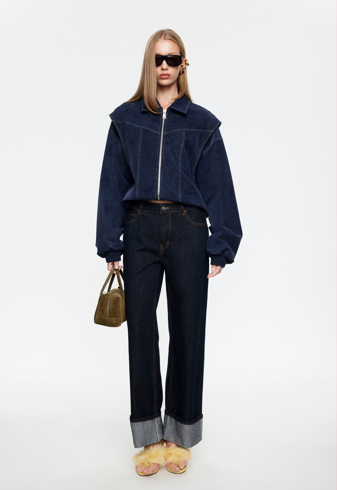 TOP MODEL CUFFED JEAN - DARK DENIM