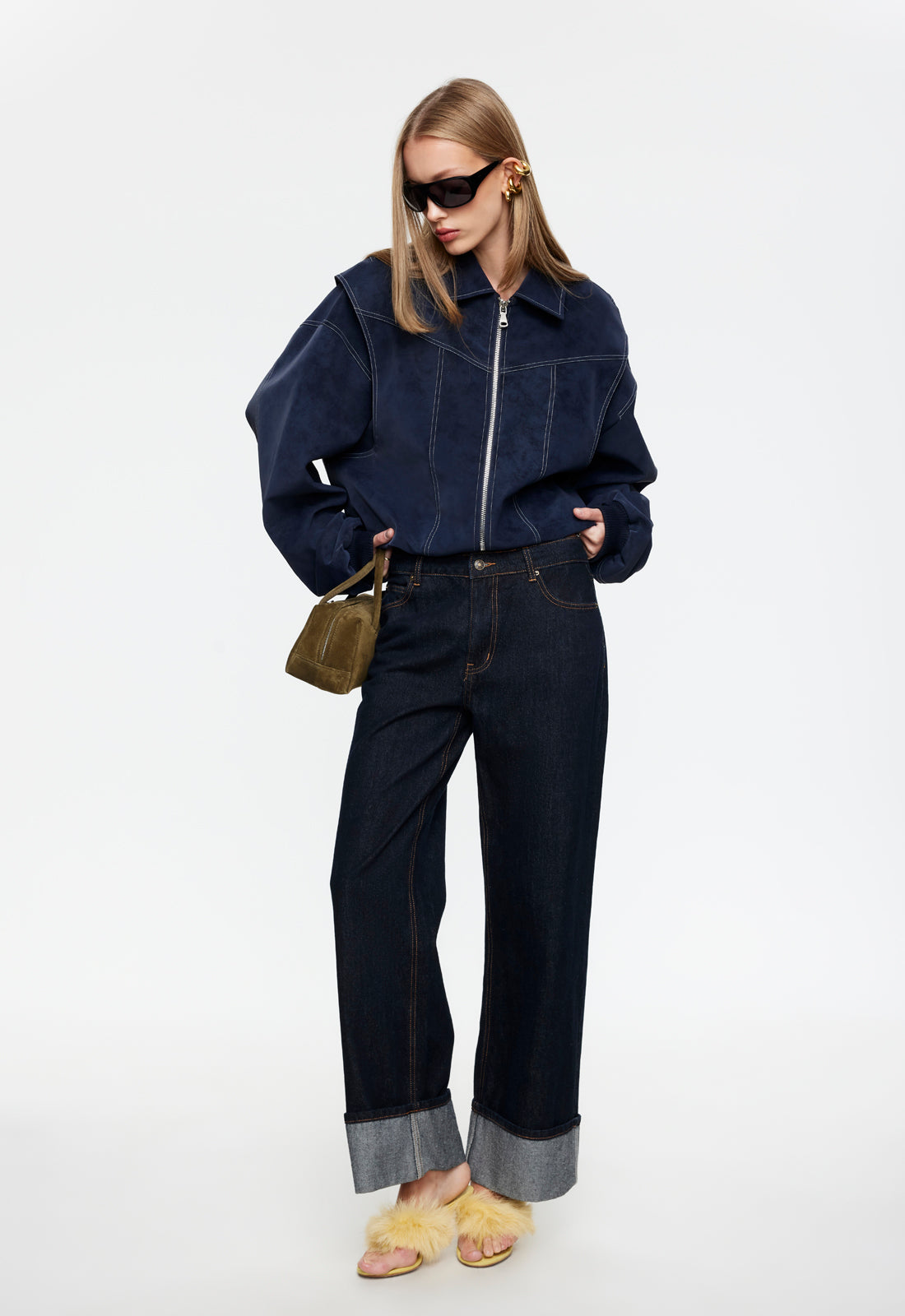 TOP MODEL CUFFED JEAN - DARK DENIM