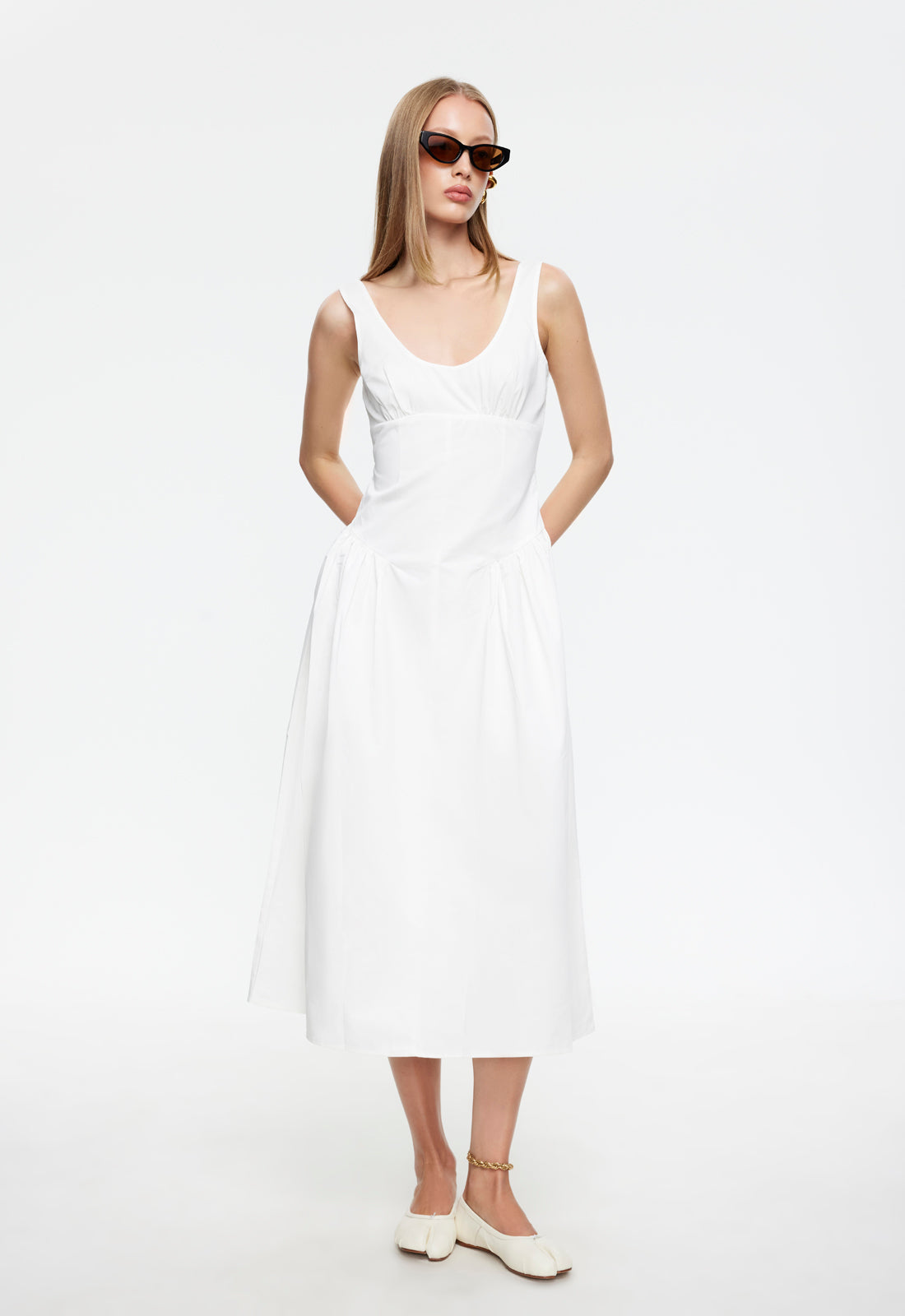 LUNA ROSA MAXI DRESS - PORCELAIN