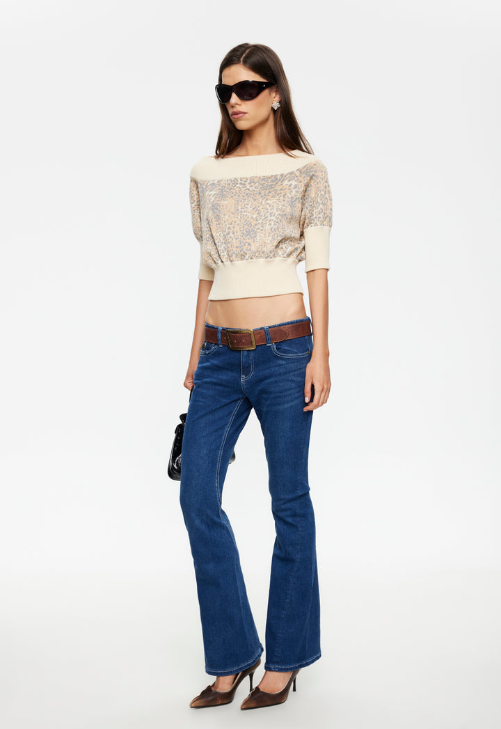 ADRIANA OFF SHOULDER TOP - LEOPARD