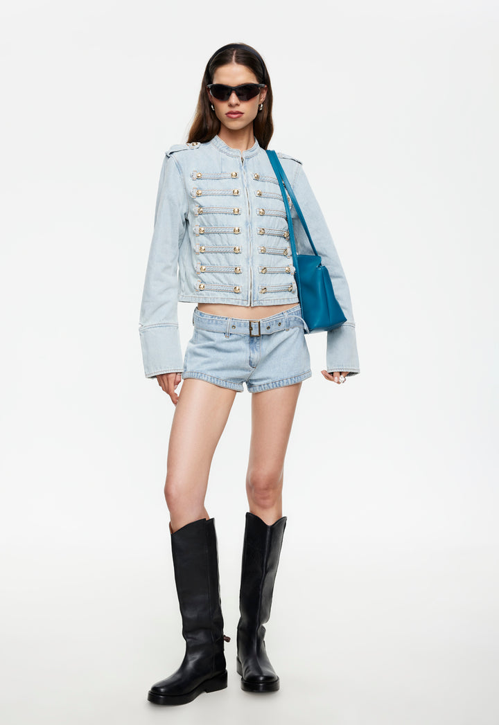 AFTERGLOW MINI SHORT - LIGHT DENIM