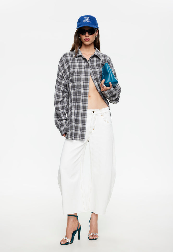 CLARITY SHIRT - SLATE PLAID