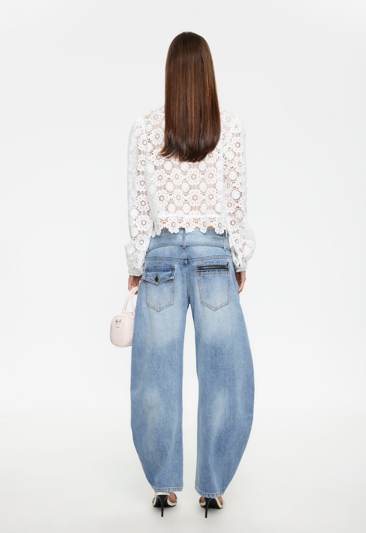 OVERTIME BLOUSE - PORCELAIN