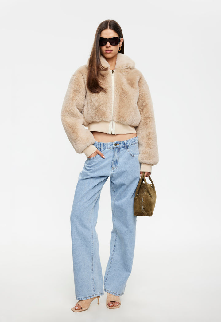 DRITA FAUX FUR - SAND