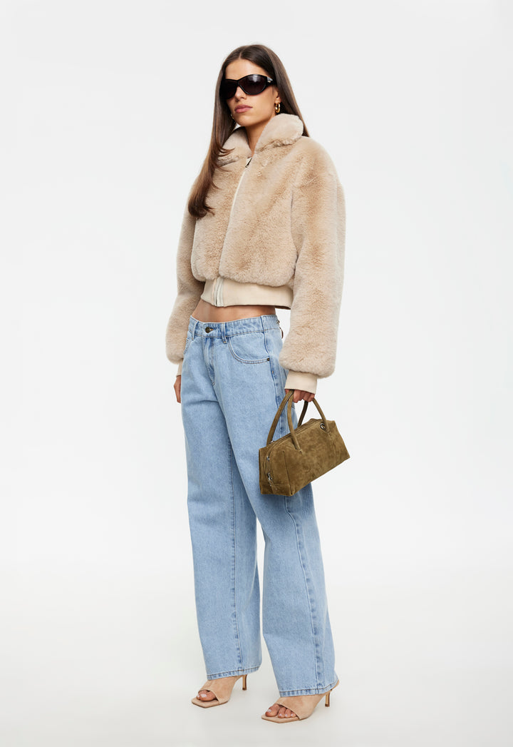 DRITA FAUX FUR - SAND