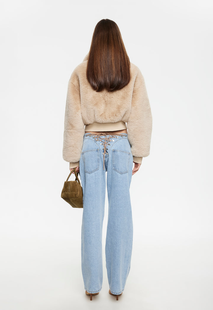DRITA FAUX FUR - SAND