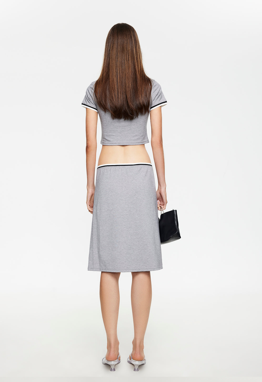 LAGUNA MIDI SKIRT - GREY