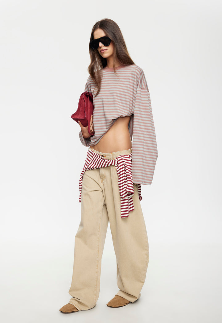 BLOOM LONG SLEEVE - MUTED PASTELS STRIPE