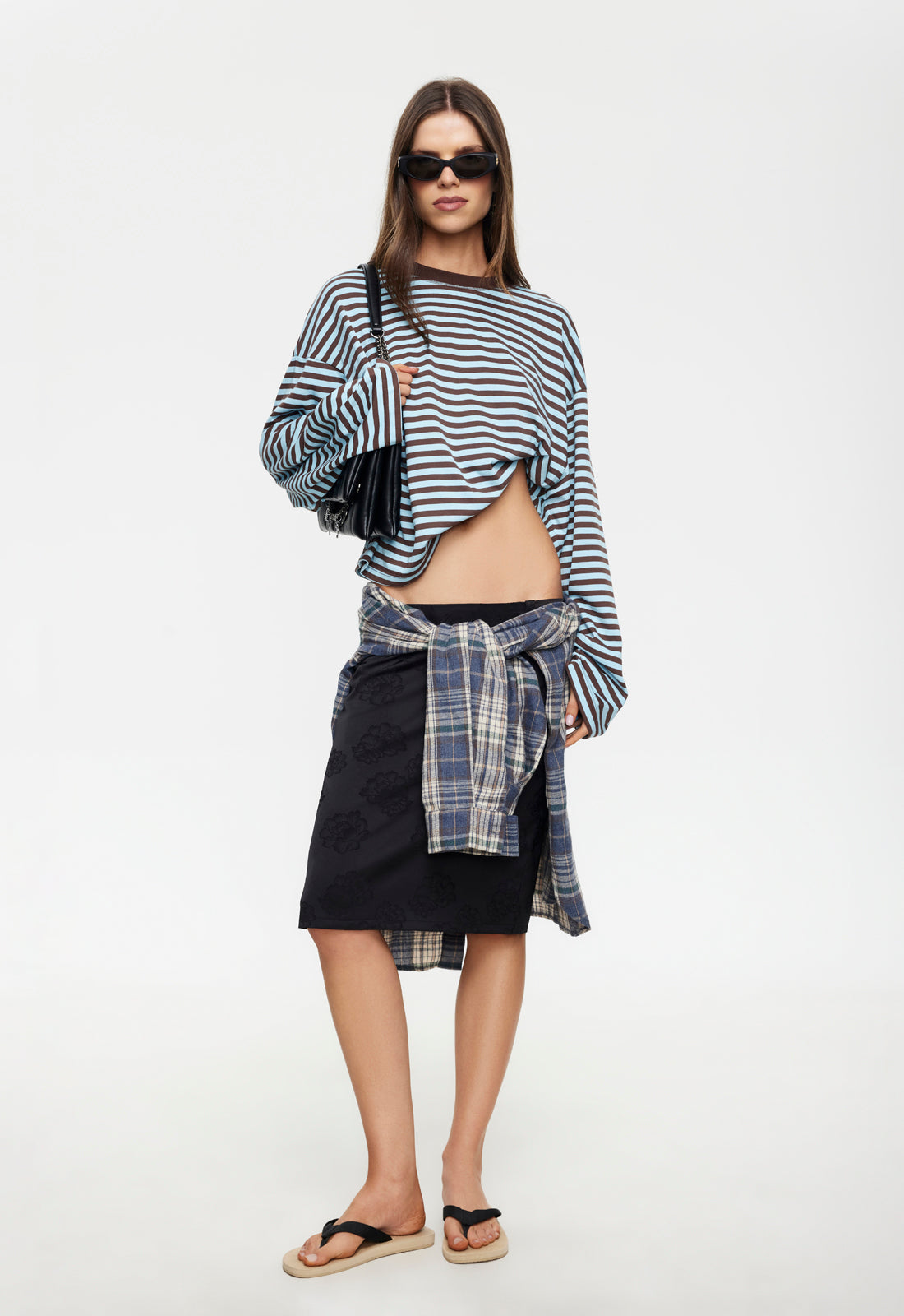 BLOOM LONG SLEEVE - CHOCOLATE SEA STRIPE