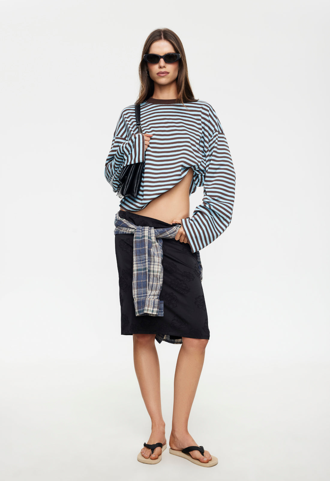 BLOOM LONG SLEEVE - CHOCOLATE SEA STRIPE