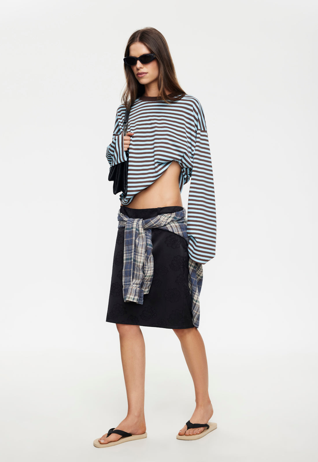 BLOOM LONG SLEEVE - CHOCOLATE SEA STRIPE