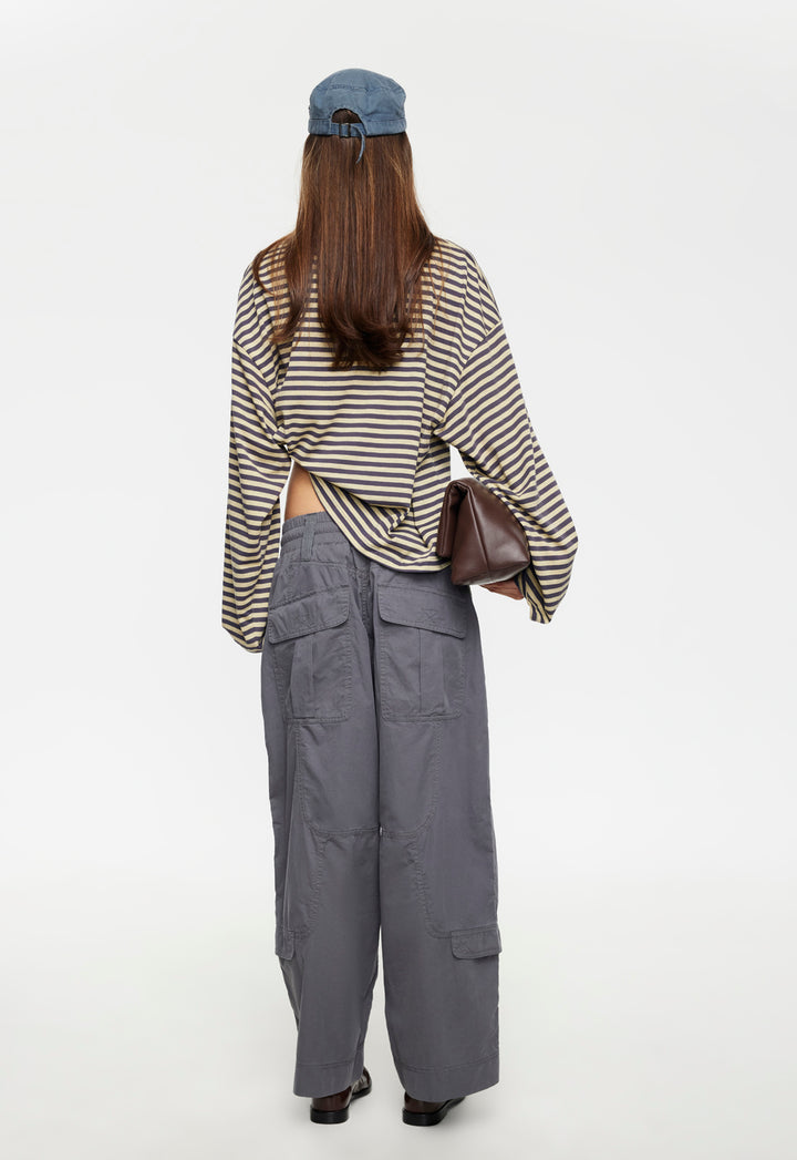 BLOOM LONG SLEEVE - BEIGE STRIPE