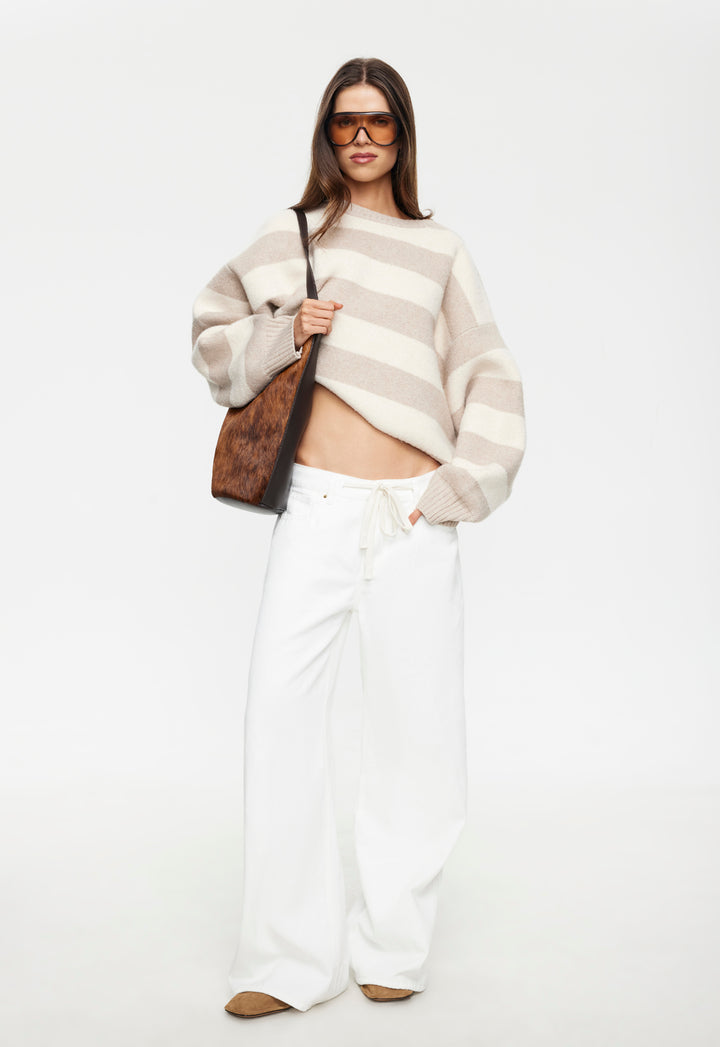 DOLCE KNIT - SAND STRIPE